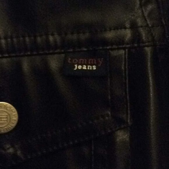 Tommy Jeans Faux Leather Jacket Child Small - Picture 6 of 6
